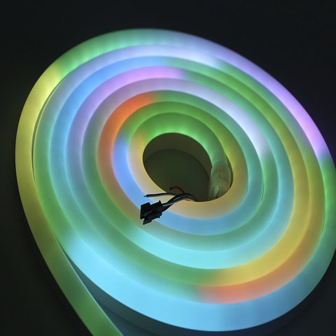 Светодиодная лента RGB SMD5050, WS2811 (гибкая, неоновая, U-форма, c  управлением, ІР67, 12 В, 60 диодов/м, 5 м) Превью 5