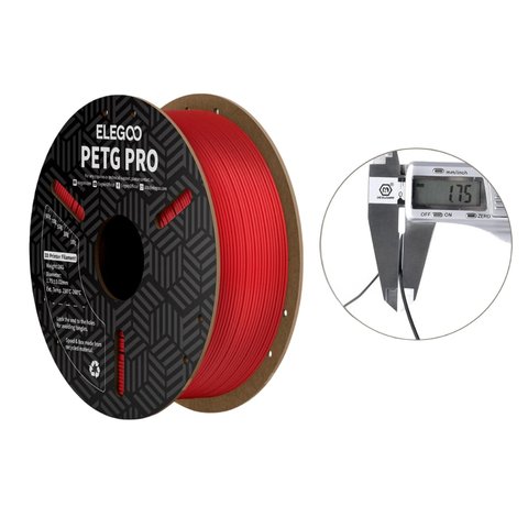 Філамент ELEGOO PETG PRO, червоний (red), 1 кг Прев'ю 1
