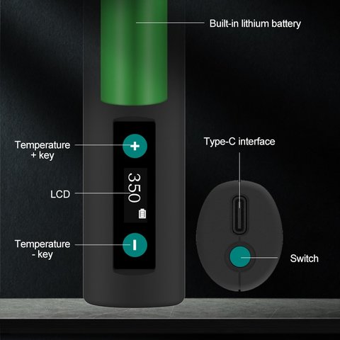 Пaяльник Quick TS1, 10 Вт, 100-420°C, 2600 mAh, Type-C Превью 3