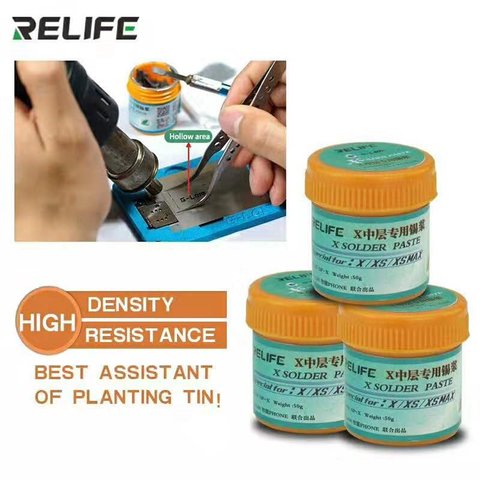 BGA паста RELIFE SP-X, Sn 42%, Bi 58%, 158 °C, 50 г Превью 4