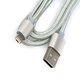 Cable USB, USB tipo-A, micro USB tipo-B, Lightning, 100 cm, plateado, 2 in 1 Vista previa  1