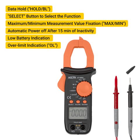 Digital Clamp Meter Accta AT-600A Preview 2