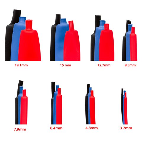 Heat Shrink Tube, (1 m, 3.2 mm, dark blue, with glue) Preview 1
