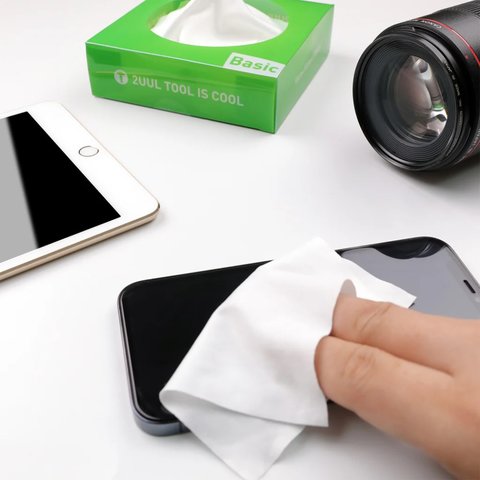 Microfiber Cloth 2UUL CL01, (for dust and fingerprints removing, 100 pcs., 100*100 mm) Preview 1