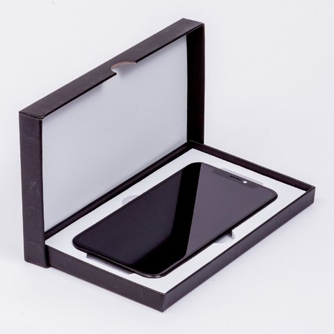 Pantalla LCD puede usarse con iPhone XS, negro, con marco, HC, (AMOLED), GX OEM soft Vista previa  2