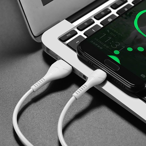 USB кабель Hoco X37, USB тип-C, USB тип-A, 100 см, 3 A, белый, #6931474710512 Превью 2
