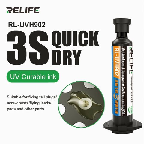 Паяльная маска RELIFE RL-UVH902, 10 мл, ультрафиолетовая, быстросохнущая Превью 1