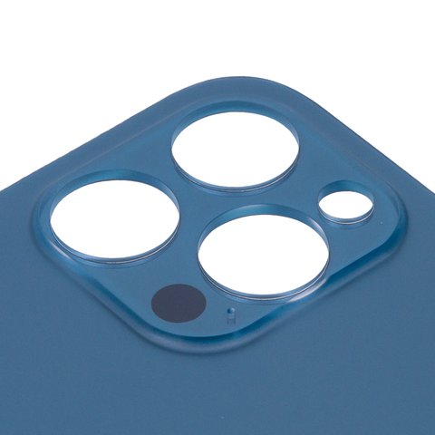 Задняя панель корпуса для iPhone 12 Pro Max, синяя, не нужно снимать стекло камеры, Original (PRC), big hole Превью 1
