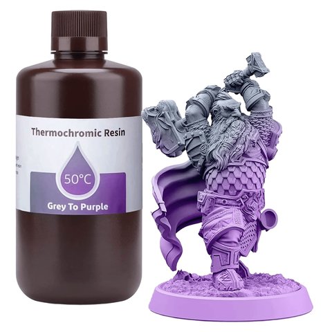 Фотополимерная смола для 3D-принтера ELEGOO Grey to Purple, 1 кг Превью 3