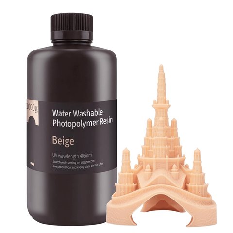 Фотополімерна смола для 3D-принтера ELEGOO Beige (водозмивна), 1 кг Прев'ю 2